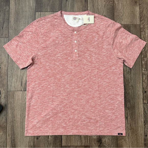 Faherty Heather Crewneck T-shirt Men’s Size XL Faded Red